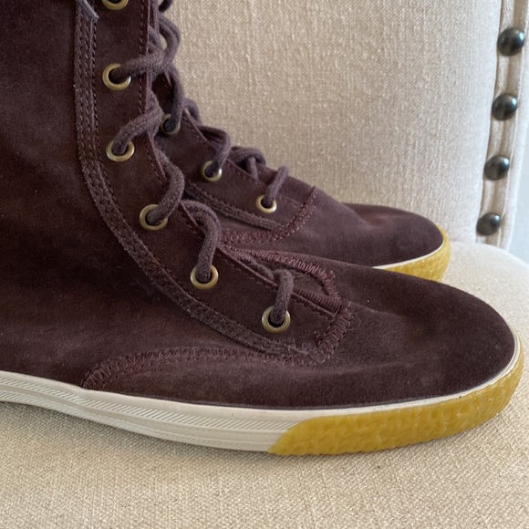 Keds Women’s Suede High Top Lace Up Sneakers Brown Size 10 - Picture 6 of 14